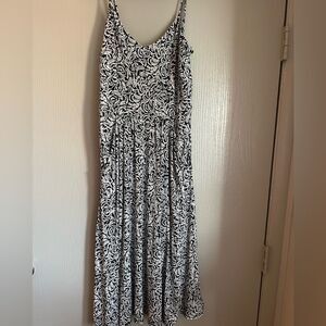 Ann Taylor Loft Jersey Dress Pockets Adjustable Straps